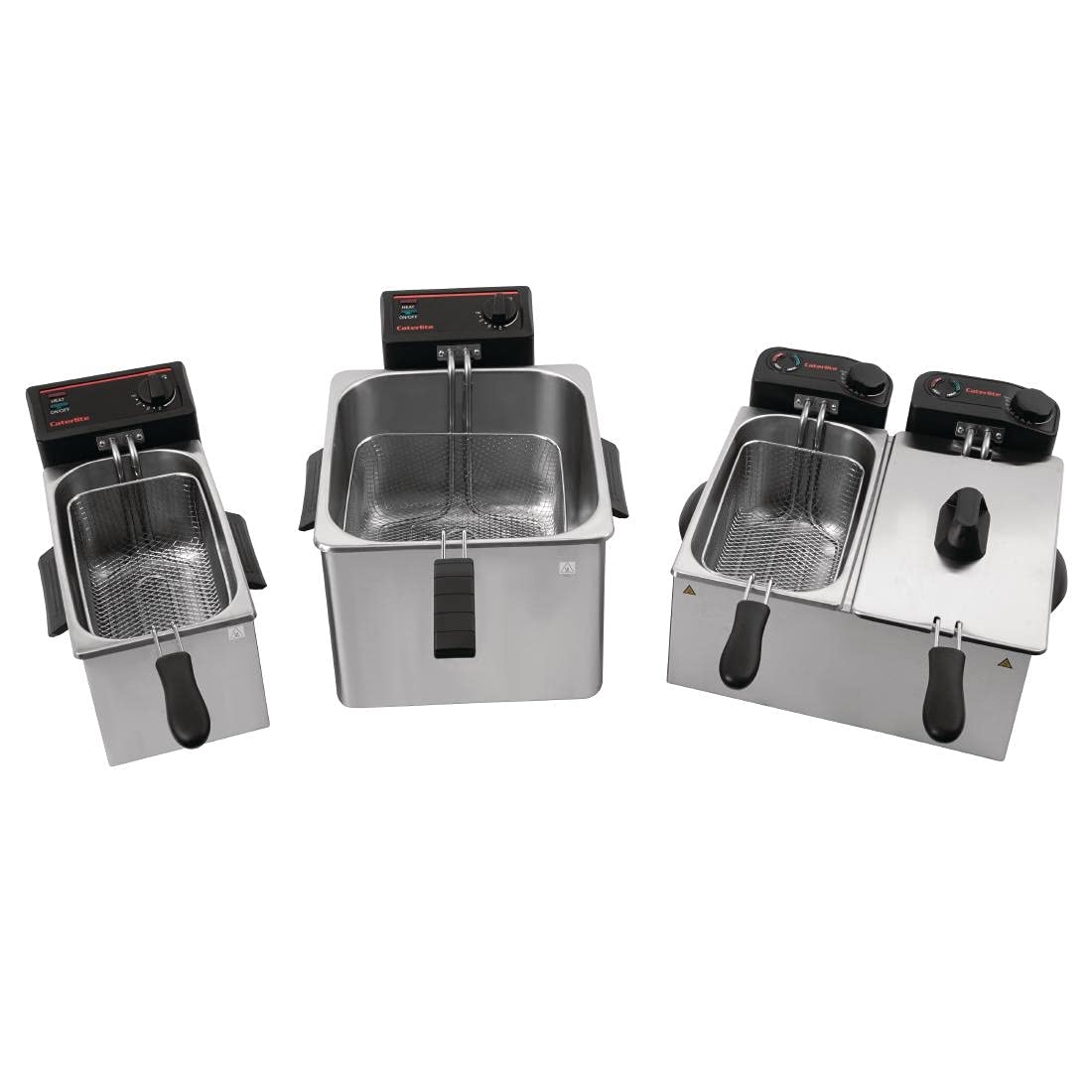 Caterlite Twin Tank Countertop Deep Fryer, Stainless Steel, 2 x 3.5L